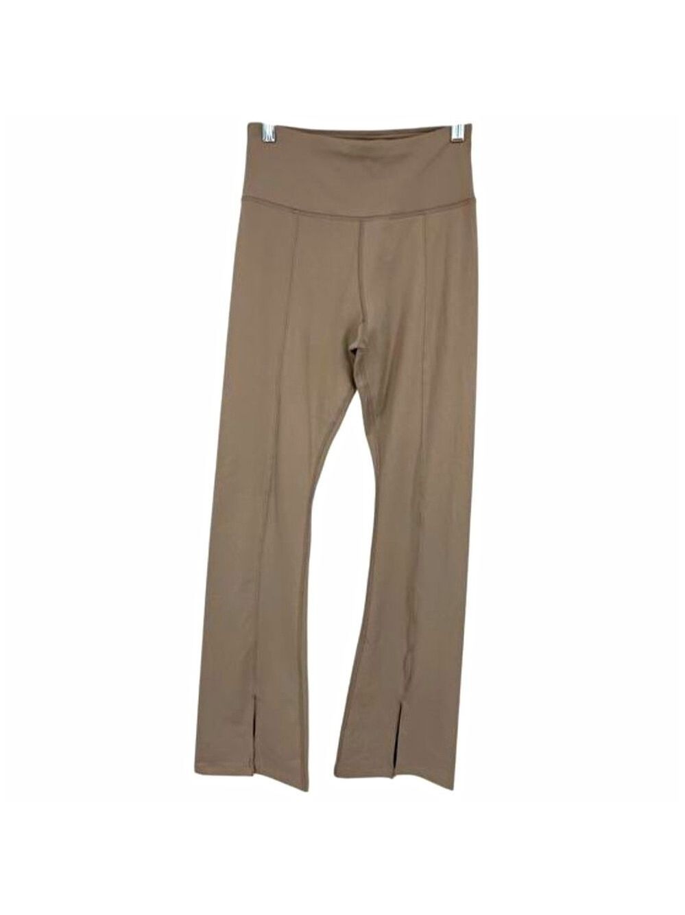 Calvin Klein Performance High Rise Stretch Ankle Leggings Beige Large Logo